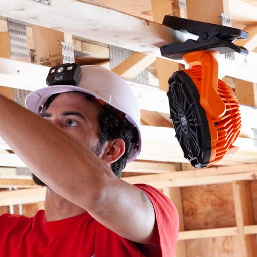 Klein Tools PJSFM1 Cordless Rechargeable Fan with USB-C Charging Cord and Multiple Mounting Options Perfect for the Jobsite - Image 3