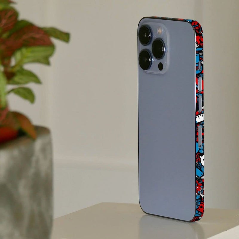 FCS ملصق جانبي من الفينيل لحواف متوافق مع آيفون 13 | غلاف فيلم كروم | ملصق واقي لجميع الجوانب (DZ-9) - Image 3