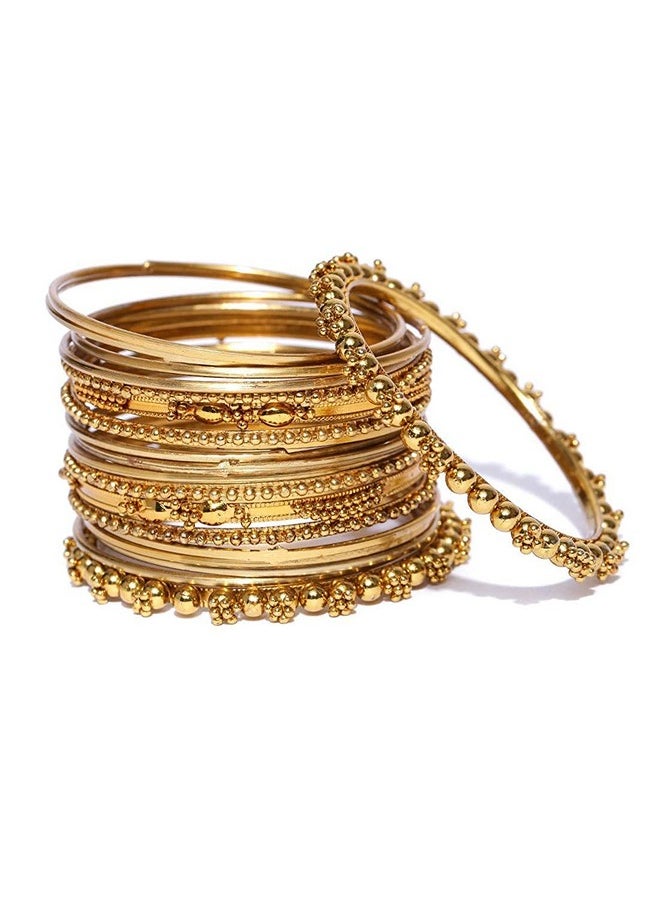 YouBella YouBella Jewellery Gold Plated Brass Bracelet Bangle Set for Women (2.8) (Set of 2)  - Image 2