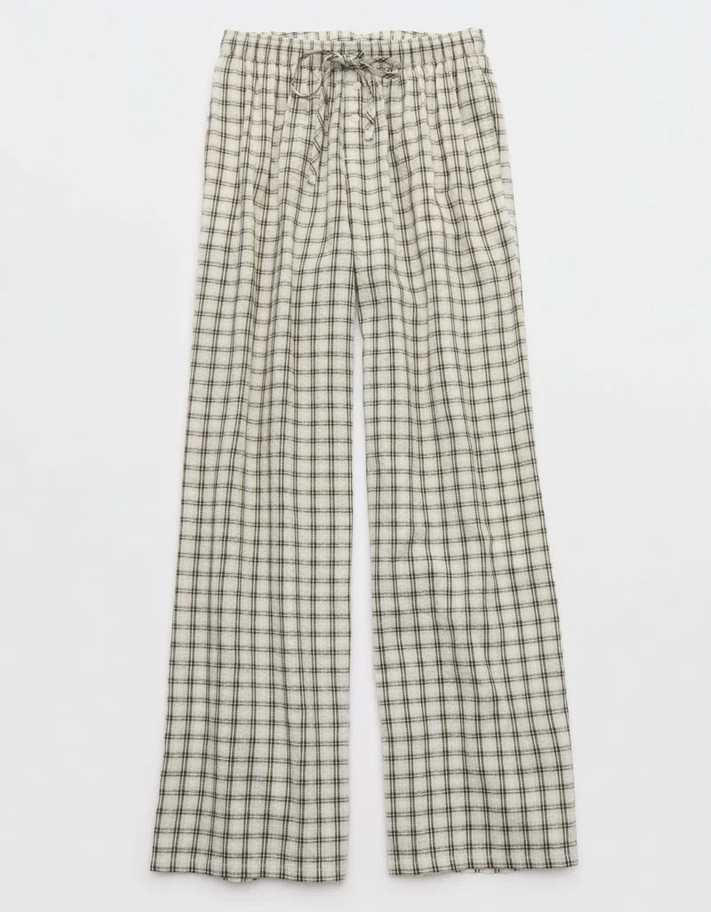 Aerie  OVERSLEPT by Aerie Seersucker Trouser Pant for Women | Best Price UAE