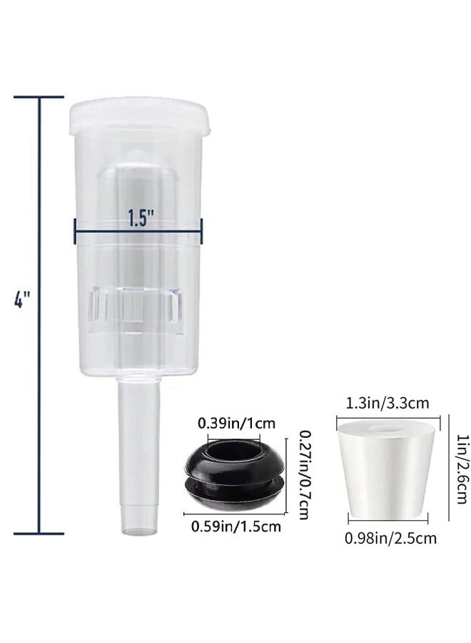 اثنين من قطعة الهواء الفرامل مع السليكا هلام الختم الدائري ، المخمرة عدة الفرامل ، الفرامل Carboy الشفافية الترقية ، تخمير الهواء المنزلية الطازجة الفرامل - Image 3