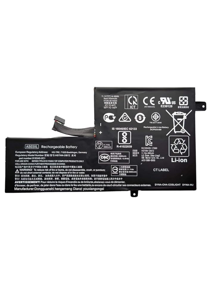 Terabyte AS03XL HSTNN-DB7Z ASO3XL HSTNN-IB7W 918669-855 918340-1C1 484170-001 Laptop Battery Replacement for Hp Chromebook 11 G5 EE TPN-Q151 Serie Notebook(11.1V 44.95Wh 4050mAh) - Image 1