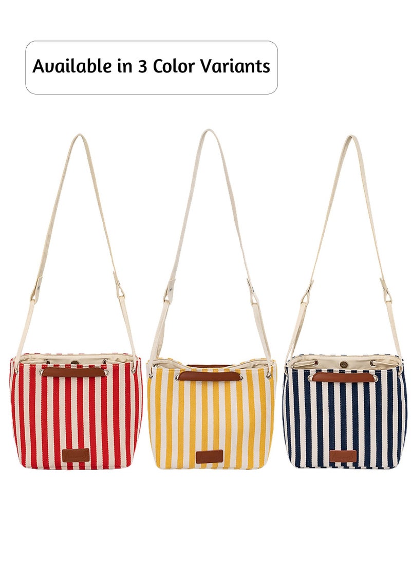 Anemoss Women Tote Bags, 2-in-1 Hand and Shoulder Bag, Magnetic Closure Large Capacity, Striped Desgin Handbag, Crossbody Travel Bag, Gifts for Women and Girls  - Image 4