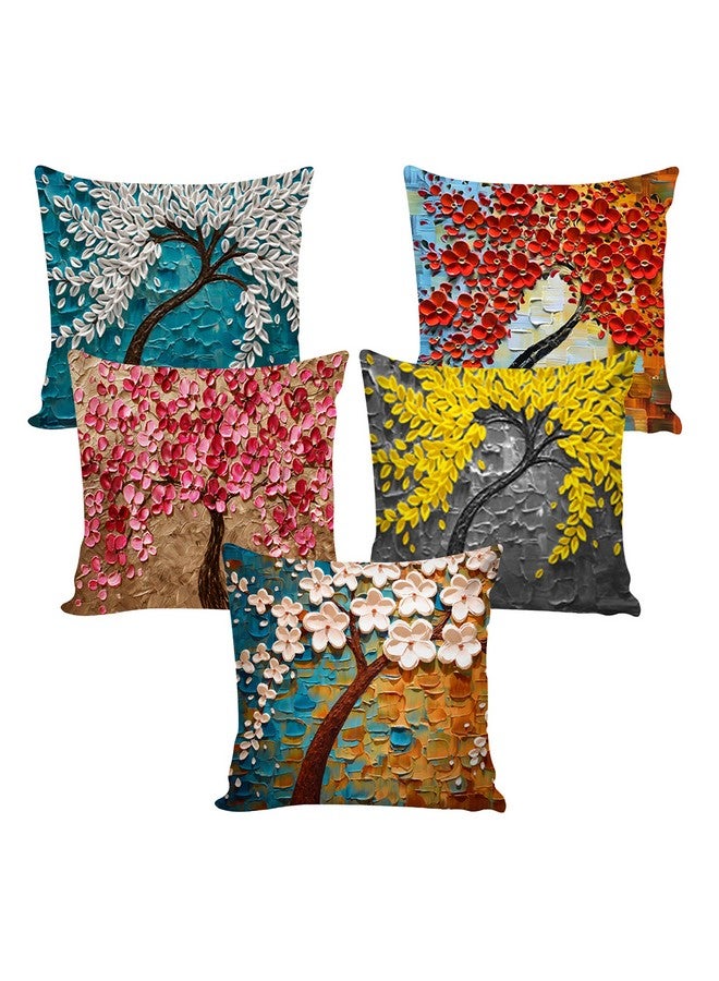 AEROHAVEN Decorative Hand Made Velvet 250TC Throw/Pillow Cushion Covers Set of 5 - CC-164 - (Multicolour, 18 x 18 Inch) - Image 2
