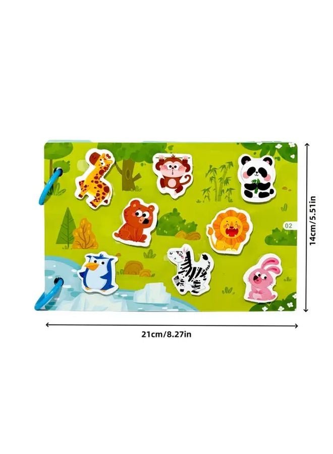 Dinosaur Fruit Style Reusable Sticker Flashcards For Quiet Activities Cognitive Skills Development - Image 3