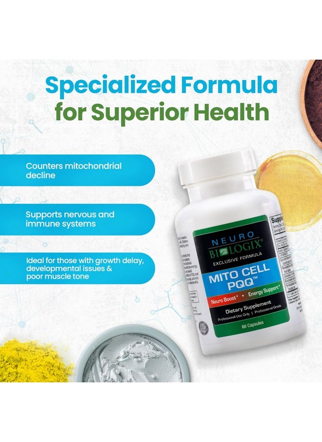 نيورو بيولوجيكس مكمل Mito Cell PQQ لدعم الميتوكوندريا الأمثل - مكمل Pyrroloquinoline Quinone لتعزيز الطاقة والأداء والوظيفة الإدراكية - مع CoQ10 وNADH وفيتامين C والمزيد  - Image 4