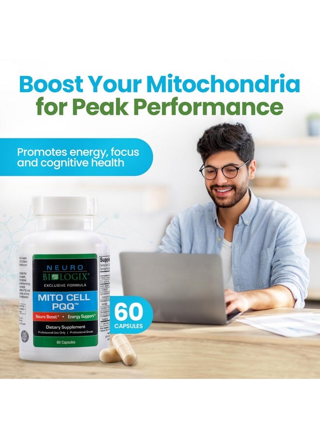 نيورو بيولوجيكس مكمل Mito Cell PQQ لدعم الميتوكوندريا الأمثل - مكمل Pyrroloquinoline Quinone لتعزيز الطاقة والأداء والوظيفة الإدراكية - مع CoQ10 وNADH وفيتامين C والمزيد  - Image 2