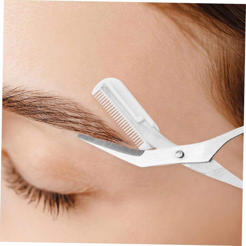 Consistent single item quality Eyebrow Trimmer Kit with Scissors Precise Grooming Tools for Shaping and Trimming Transparent Eyebrow Grooming Kit with Non Slip Handles Easy to Use for Women and Beginners Budget friendly trendy design - Image 3