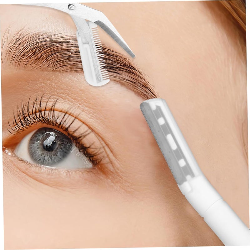 Consistent single item quality Eyebrow Trimmer Kit with Scissors Precise Grooming Tools for Shaping and Trimming Transparent Eyebrow Grooming Kit with Non Slip Handles Easy to Use for Women and Beginners Budget friendly trendy design - Image 2