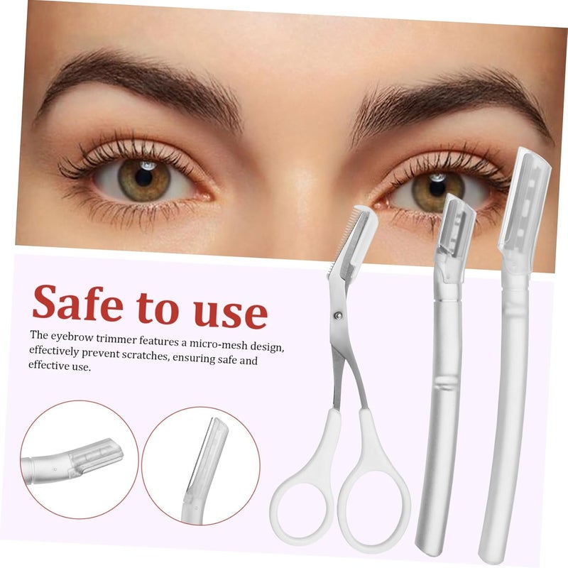Consistent single item quality Eyebrow Trimmer Kit with Scissors Precise Grooming Tools for Shaping and Trimming Transparent Eyebrow Grooming Kit with Non Slip Handles Easy to Use for Women and Beginners Budget friendly trendy design - Image 5