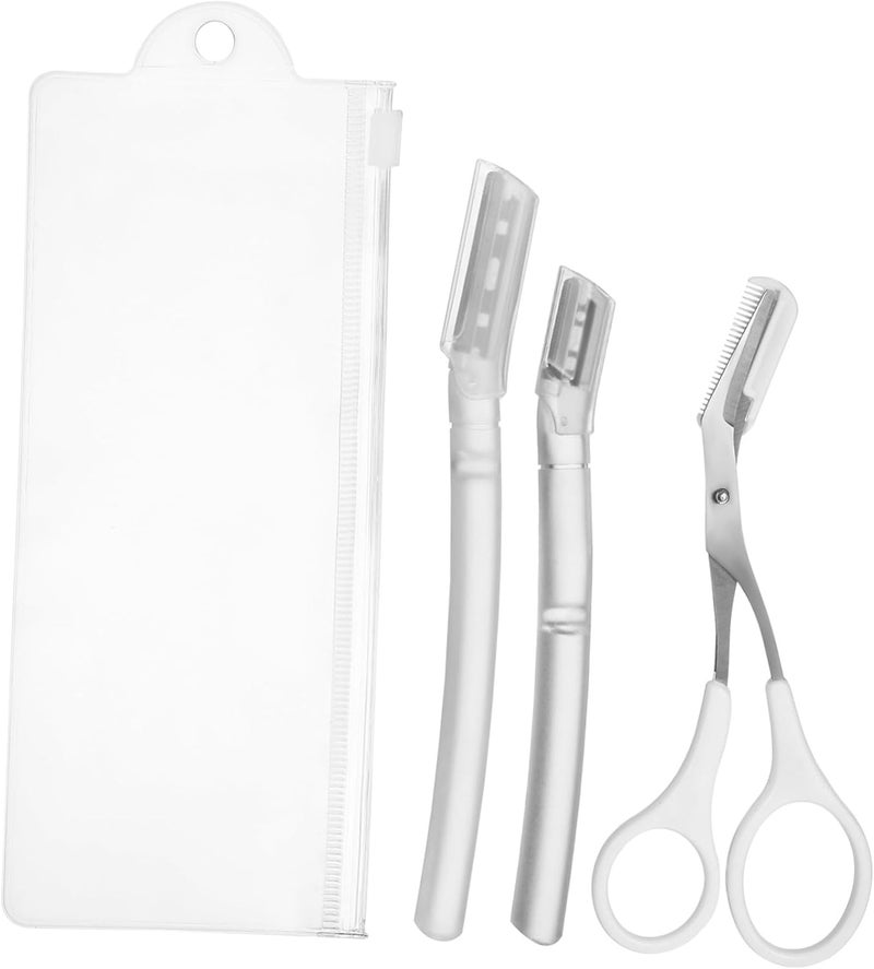 Consistent single item quality Eyebrow Trimmer Kit with Scissors Precise Grooming Tools for Shaping and Trimming Transparent Eyebrow Grooming Kit with Non Slip Handles Easy to Use for Women and Beginners Budget friendly trendy design - Image 1
