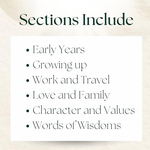 CATCHYOURDREAMS Grandma's Story Journal (Hardcover) - A Family Keepsake with + 250 Prompts and Questions to Share Her Life Story and Memories, Sentimental Mother's Day, Birthday Gift Idea for Granny Nana Grandmother - Image 5