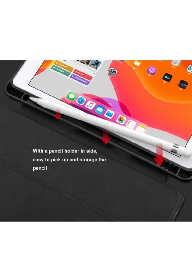 vesus Soft Smart Case with Pencil Holder Foldable Stand Compatible with iPad 10.2 Inch 9th / 8th / 7th Generation 2021/2020 / 2019, iPad Air 3rd Generation, iPad Pro 10.5 Inch (Deep Navy Blue) - Image 3