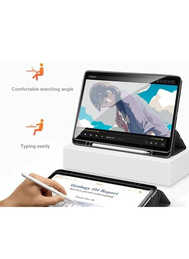 vesus Soft Smart Case with Pencil Holder Foldable Stand Compatible with iPad 10.2 Inch 9th / 8th / 7th Generation 2021/2020 / 2019, iPad Air 3rd Generation, iPad Pro 10.5 Inch (Deep Navy Blue) - Image 4