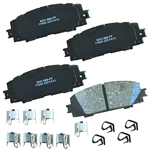 Bendix Premium SBC1184A Ceramic Front Brake Pads for Select Models Lexus CT200h, Toyota Corolla, Prius, Prius AWD-e, C, Plug-In, Prime - Image 1