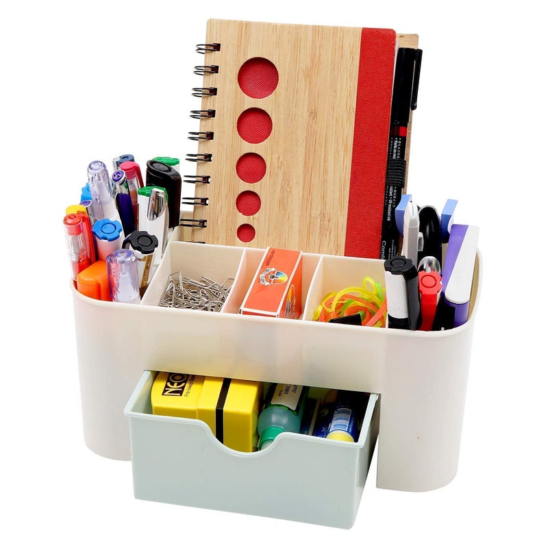 KARTUNBOX Plastic Stationary Storage Box for Home Office Desk Multi Color - Image 4