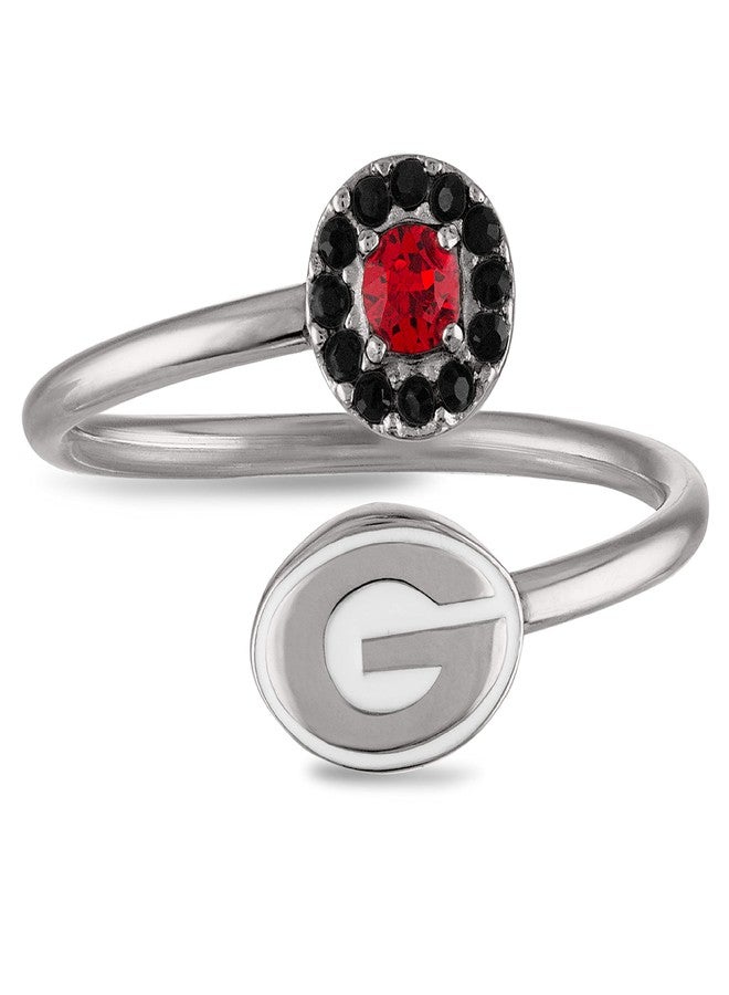Stone Armory University of Georgia Bulldogs Ring for Women - UGA Logo Ring with Crystals - Hypoallergenic and Adjustable Sizes 5-12 - Georgia Bulldogs Gifts - Image 1