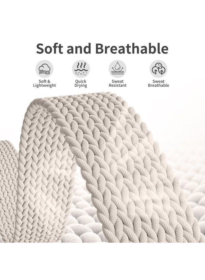 Zspoly 3 Pack Slim Braided Stretchy Bands Compatible with Apple Watch Band 38mm 40mm 41mm 42mm 44mm 45mm 46mm 49mm Women Men, Thin Nylon Magnetic Strap Bands for iWatch Series 10/9/8/7/6/5/4/3/2/1/SE Ultra - Image 3