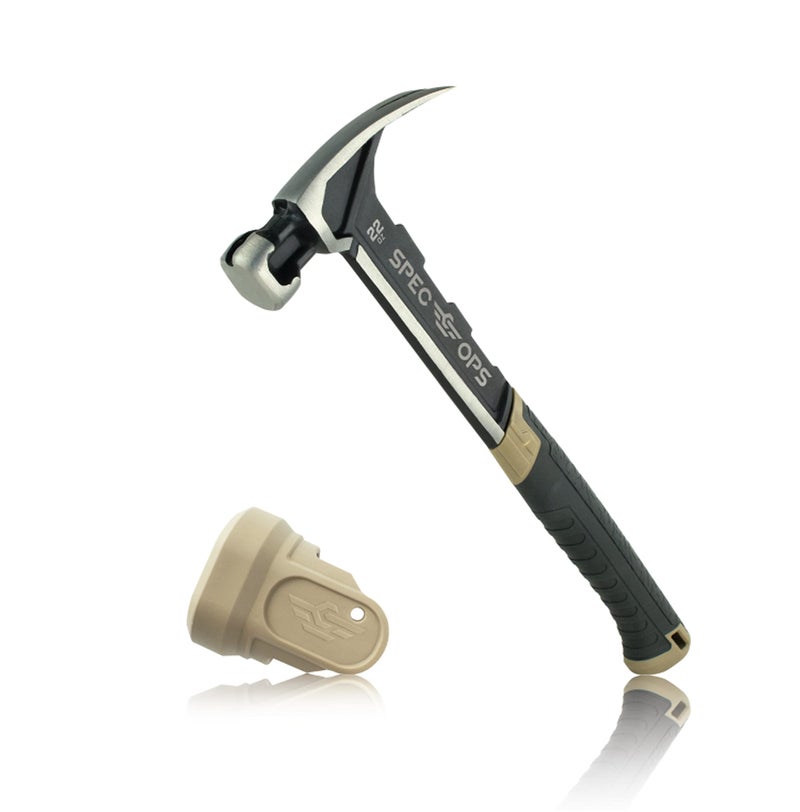 Spec Ops Tools Framing Hammer 22 oz Rip Claw Smooth Face Soft Mallet Cap ShockAbsorbing Grip 3 Donated to Veterans
