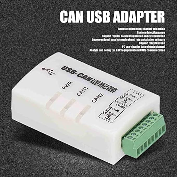 rayihni CAN USB ADAPTER, DUAL CHANNEL AUTOMATIC CAN ANALYZER, USB TO CAN ADAPTER, SMART CONVERTER DEBUGGER SUITABLE FOR RAIL TRANSPORTATION, AUTOMATION - Image 3