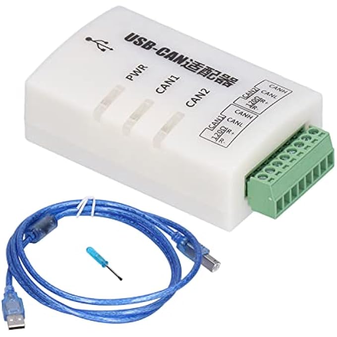 rayihni CAN USB ADAPTER, DUAL CHANNEL AUTOMATIC CAN ANALYZER, USB TO CAN ADAPTER, SMART CONVERTER DEBUGGER SUITABLE FOR RAIL TRANSPORTATION, AUTOMATION - Image 1