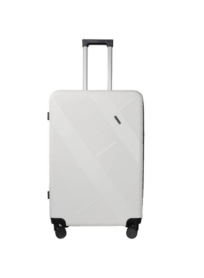 Flieger 3-Piece ABS Luggage Set (20″/24″/28″) Carry-On & Checked Suitcases, FLGR-1402 White - Image 3