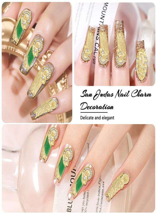 UHOMENY San Judas Nail Charm Decoration, UHOMENY 9PCS San Judas 3D Nail Art Rhinestones Charms for Acrylic Nails 3D Nail Charms with San Judas Shape Nail Stones for Women DIY Nails Decoration Accessories Mix - Image 4