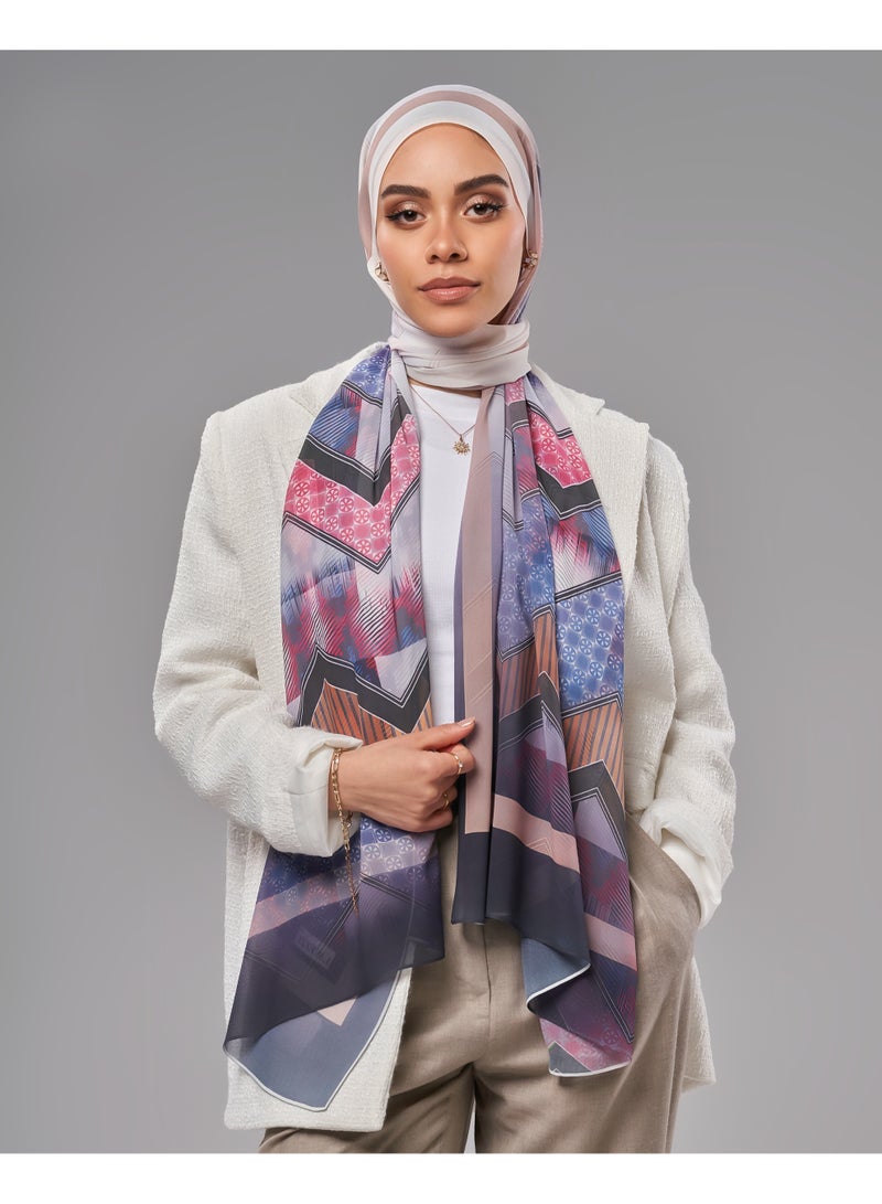 Lavezzi Printed Soft Chiffon Crepe Hijab Scarf for Women – Lightweight Long Muslim Headscarf (15) - Image 3