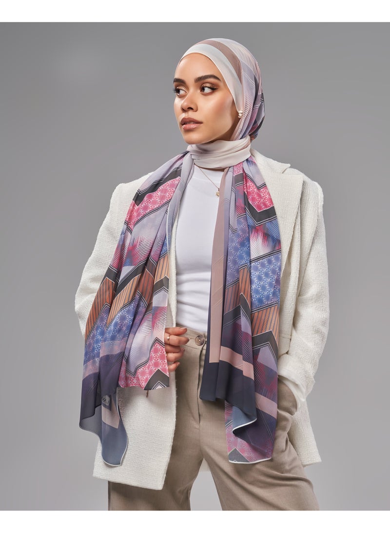 Lavezzi Printed Soft Chiffon Crepe Hijab Scarf for Women – Lightweight Long Muslim Headscarf (15) - Image 4