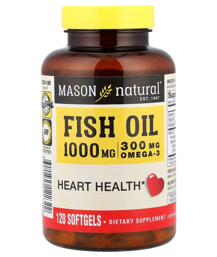 Mason Natural Fish Oil 1000 mg 120 Softgels