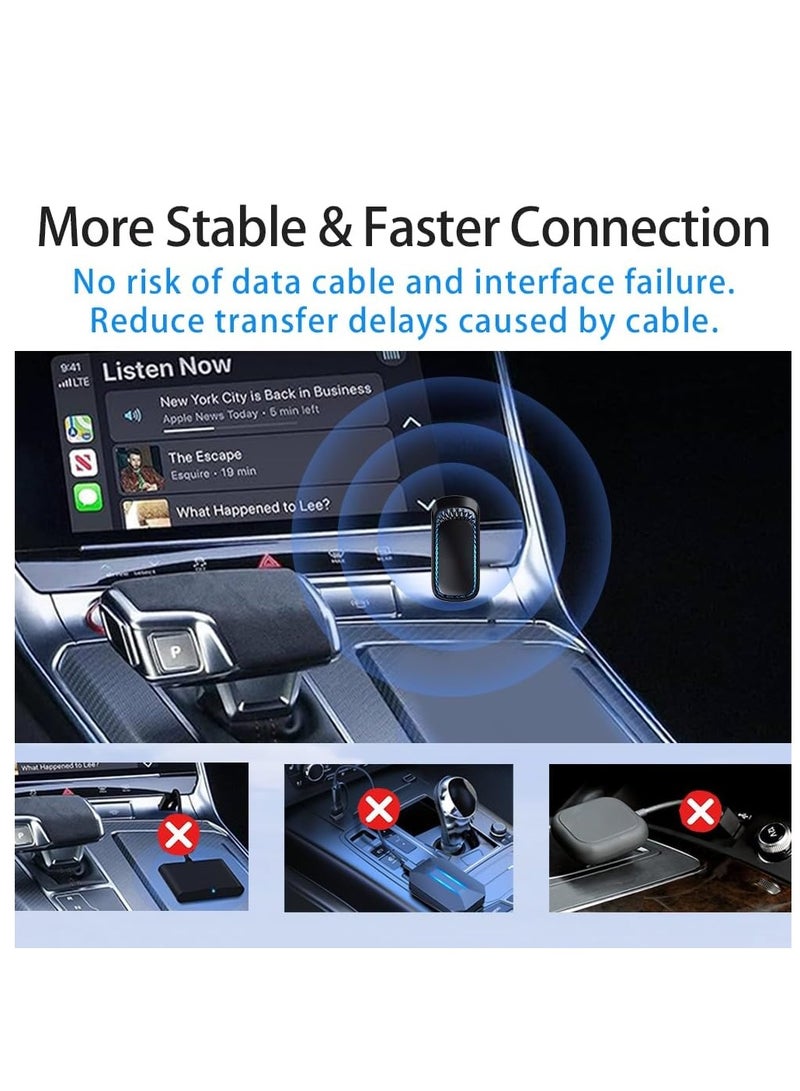 Apple CarPlay Wireless Adapter, 2024 Car Play Wireless Adapter for iPhone, for 2016 and Later Cars with OEM Wired CarPlay, Model I - Image 3