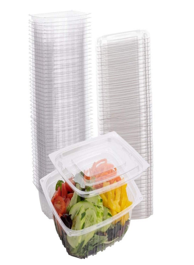 Smygoods Plastic Deli Containers, Square Deli Food Storage Containers With Lids, Clear, 64 count, Plastic Salad Containers, - Image 1