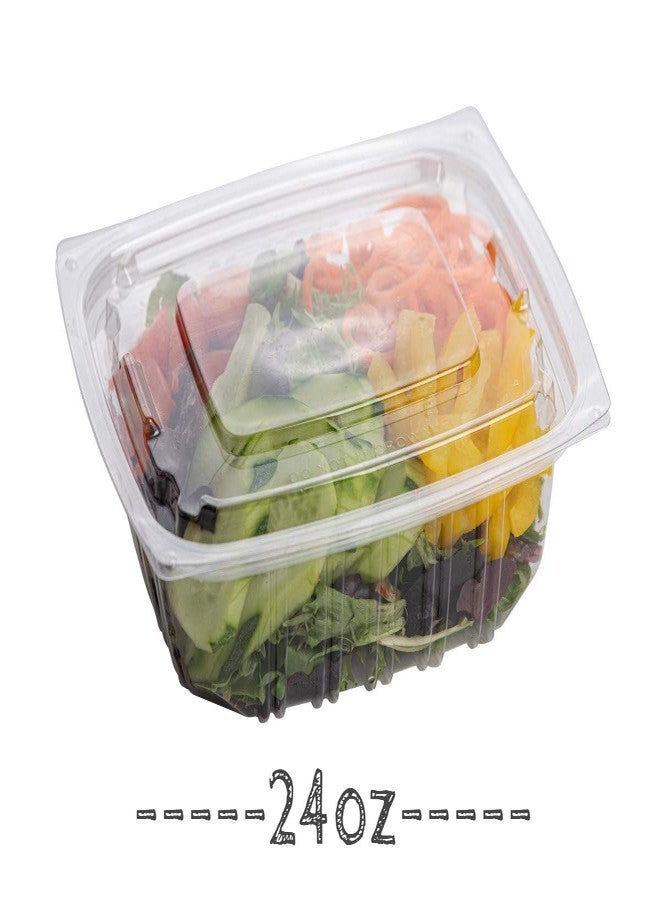 Smygoods Plastic Deli Containers, Square Deli Food Storage Containers With Lids, Clear, 64 count, Plastic Salad Containers, - Image 2
