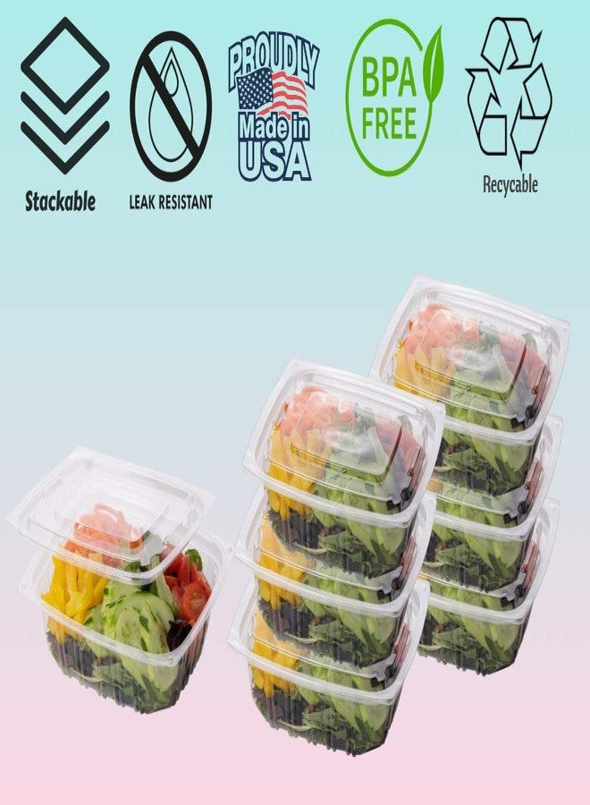 Smygoods Plastic Deli Containers, Square Deli Food Storage Containers With Lids, Clear, 64 count, Plastic Salad Containers, - Image 4
