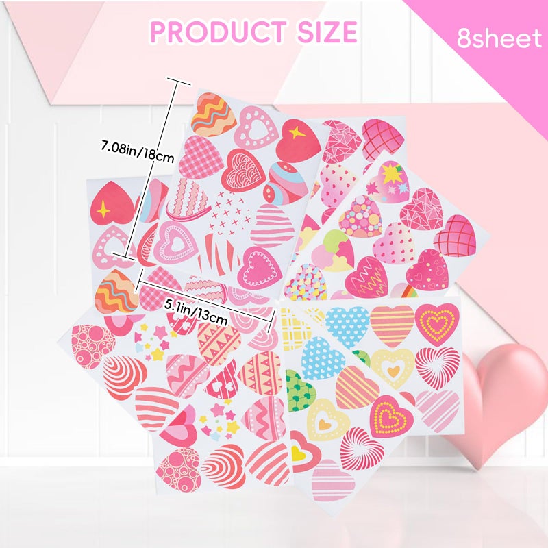 Jocomoni 36pcs Valentines Day Pencil with 8 Sheets Heart Sticker Assorted Valentines Stationery Pencil for Valentine's Day Goodie Bag Filler Gift Prize Party Favor Classroom Reward - Image 4