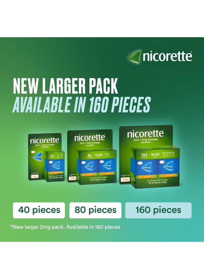 NICORETTE LOZENGE FRUIT 2MG PACK OF 40 - Image 1