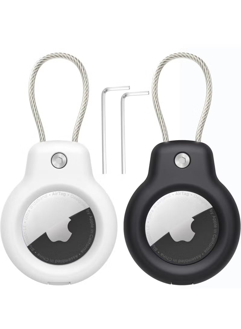 2 Pieces Protective Secure Lock Compatible with AirTag Holder Suitable for Luggage Tag Keychain Accessories - Image 1