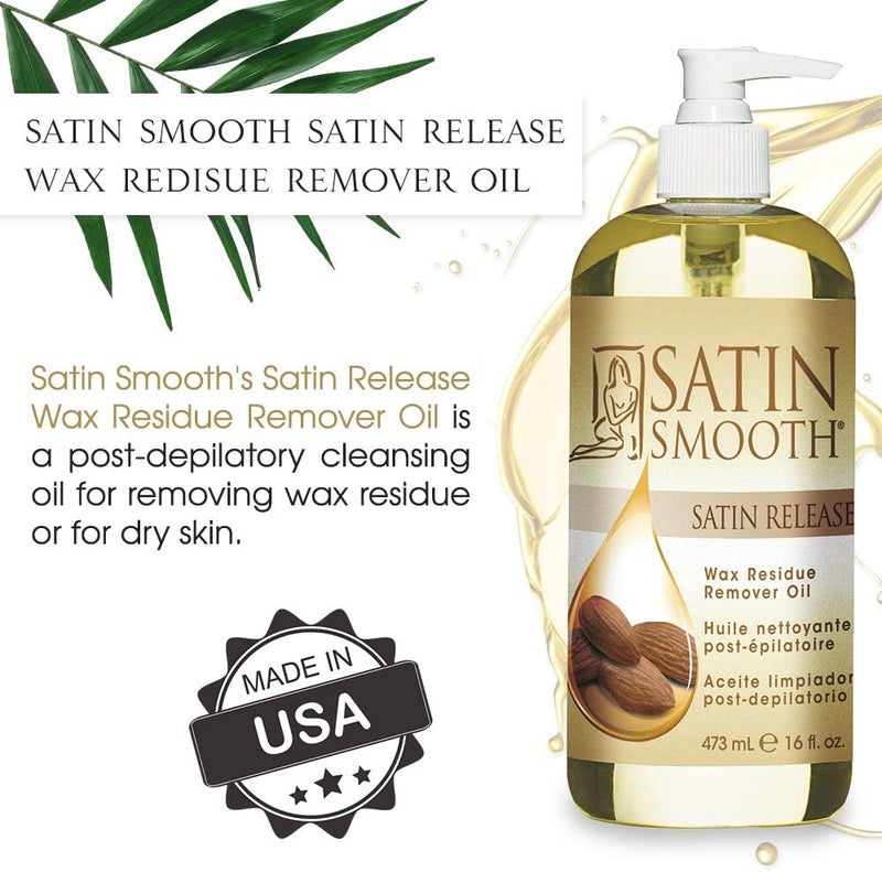 Satin Smooth Satin Release Wax Residue Remover Oil, 16 Ounce - Gentle Cleansing and Moisturizing Formula - Image 5