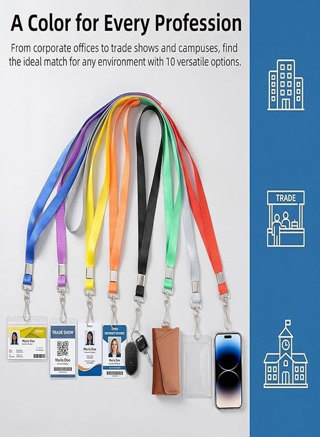 LOCONHA 50 Pack Yellow lanyards Lanyards for Id Badges Lanyards Safety Badge Lanyard 18" with Swivel Hook (50, Yellow) - Image 5