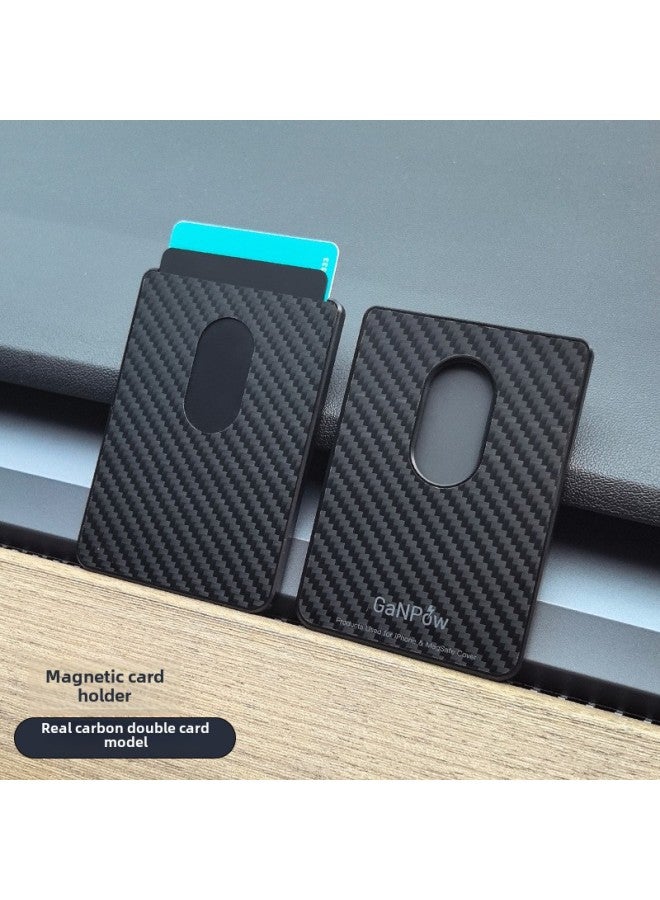 MagSafe Magnetic Card Bag Kevlar Ultra Thin Magnetic Card Sleeve Applicable IPhone12/13/14/15proMax-Specifications:Double-sided Real Carbon Double Card MagSafe Magnetic Card Bag-real Kevlar Aramid Fiber