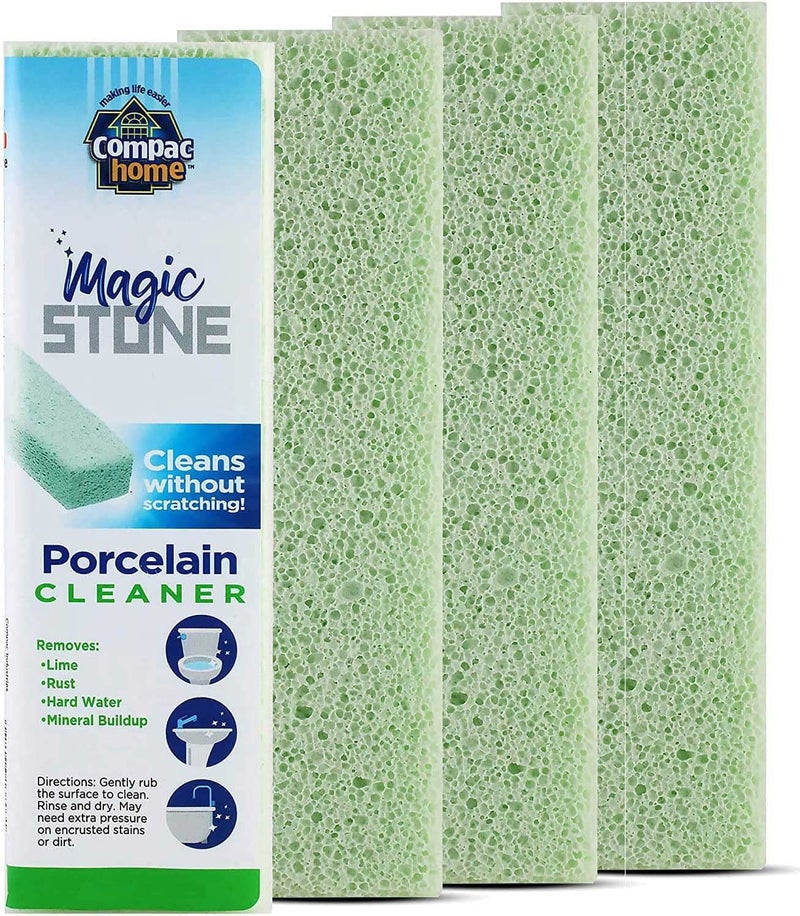 كومباك هوم Compac Home Magic-Stone Porcelain Product Green Green Made من Glass Compling Ectoring Stick Cleaner يزيل بقع الليمون العنيدة من الخزف أو تجهيزات الحمام 4 - Image 1