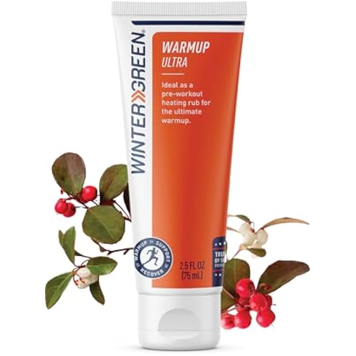 Wintergreen Muscle Warmup Lotion, 2.5 oz – Pre-Workout Heating Rub with Menthol and Capsicum, Heats and Relaxes Before Training, Body Gel for Athletes - Image 1