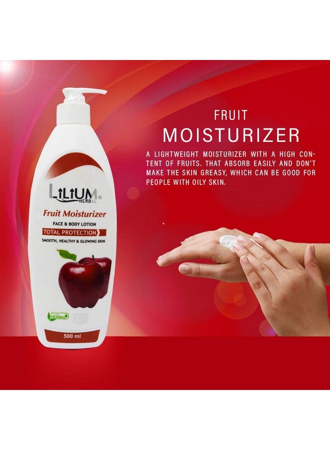 LILIUM Herbal Fruit Moisturizer Lotion 500Ml Pack Of 2, Smooth, Healthy & Glowing Skin, Deep Nourishment, Hydrating, Skin Softening, Formula, For Women & Men, All Skin Types - Image 3