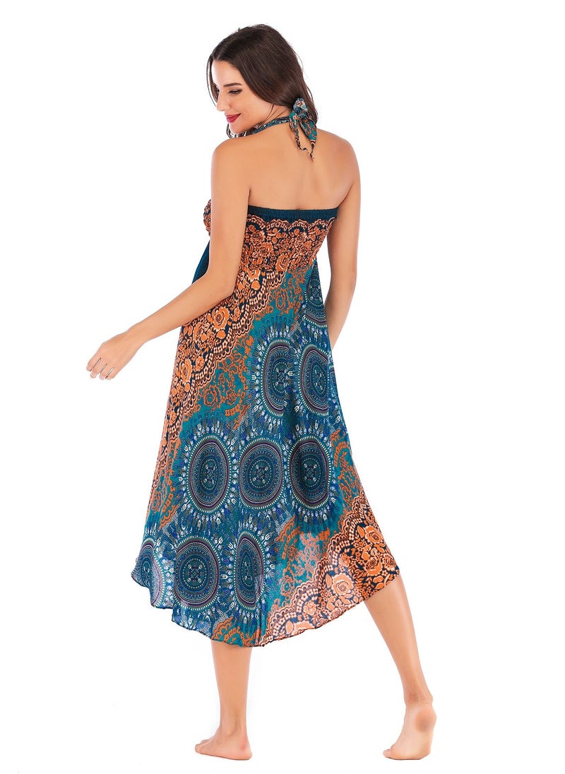 Loquat - Casual Dress Half Skirt Beach Vacation Dresses Full Skirt - Image 1