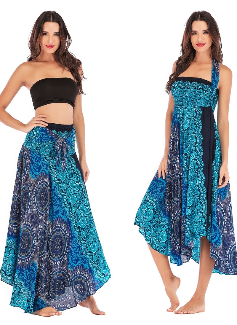 Loquat - Casual Dress Half Skirt Beach Vacation Dresses Full Skirt - Image 1