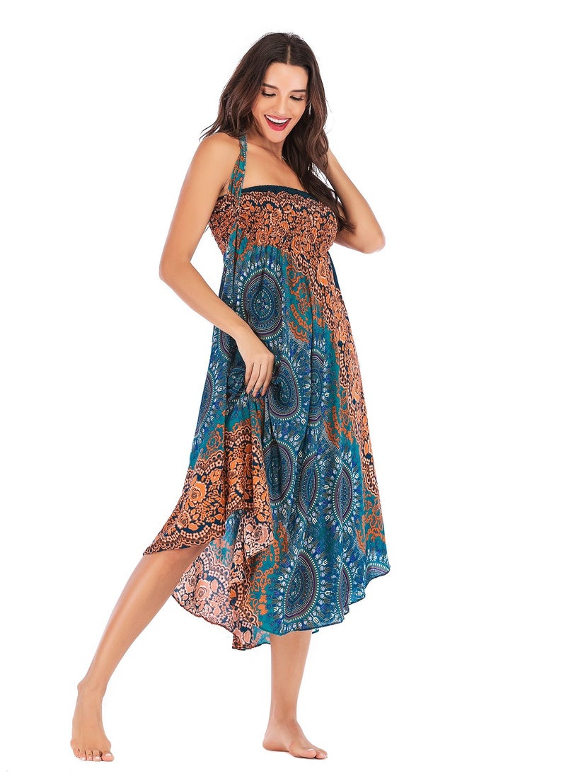 Loquat - Casual Dress Half Skirt Beach Vacation Dresses Full Skirt - Image 1