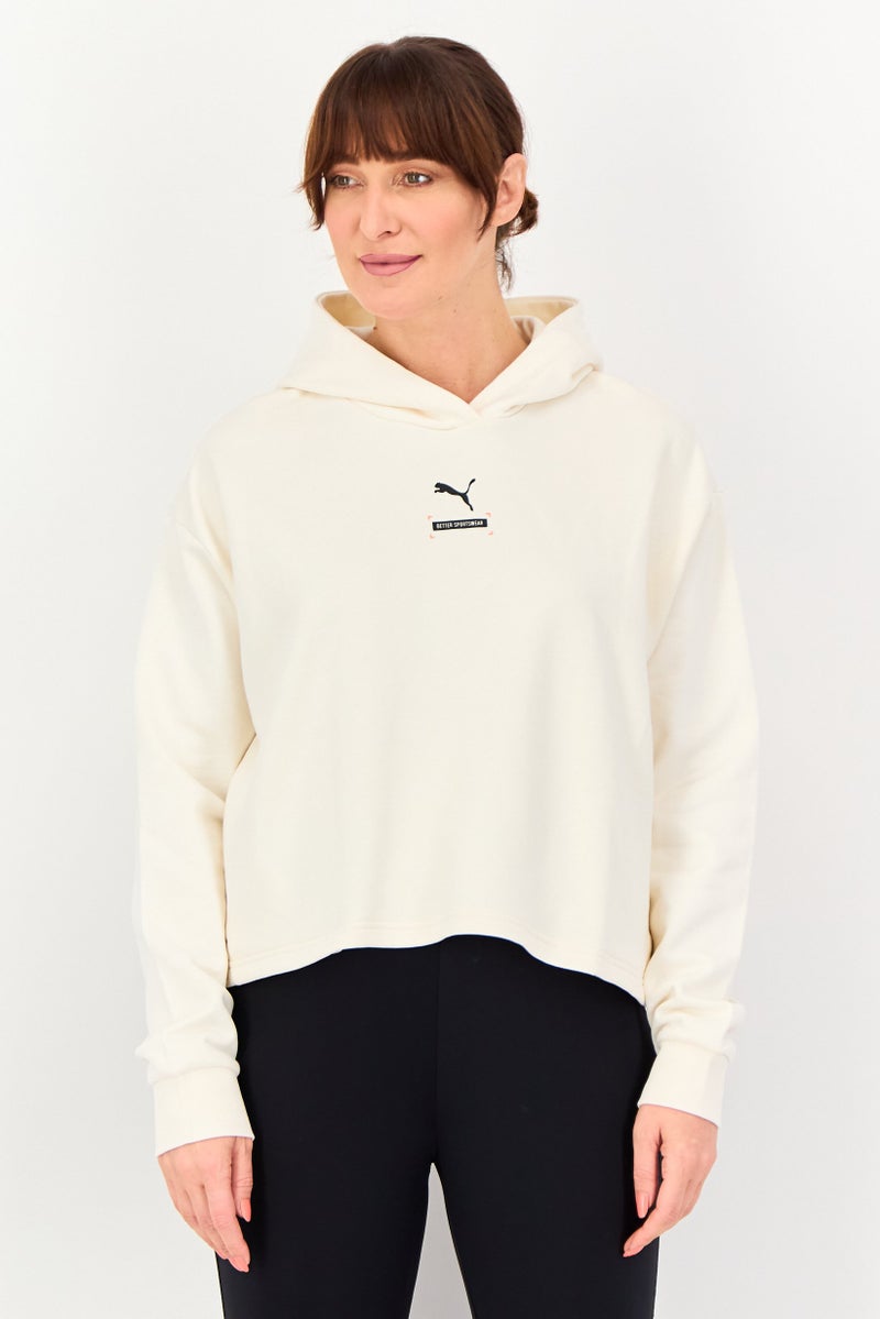 PUMA Women Sportswear Fit Long Sleeve Outdoor Better Hoodie, Cream - Image 1