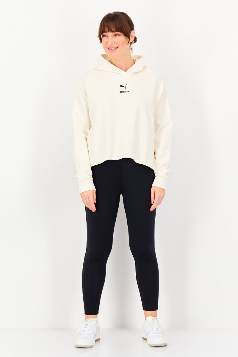 PUMA Women Sportswear Fit Long Sleeve Outdoor Better Hoodie, Cream - Image 3