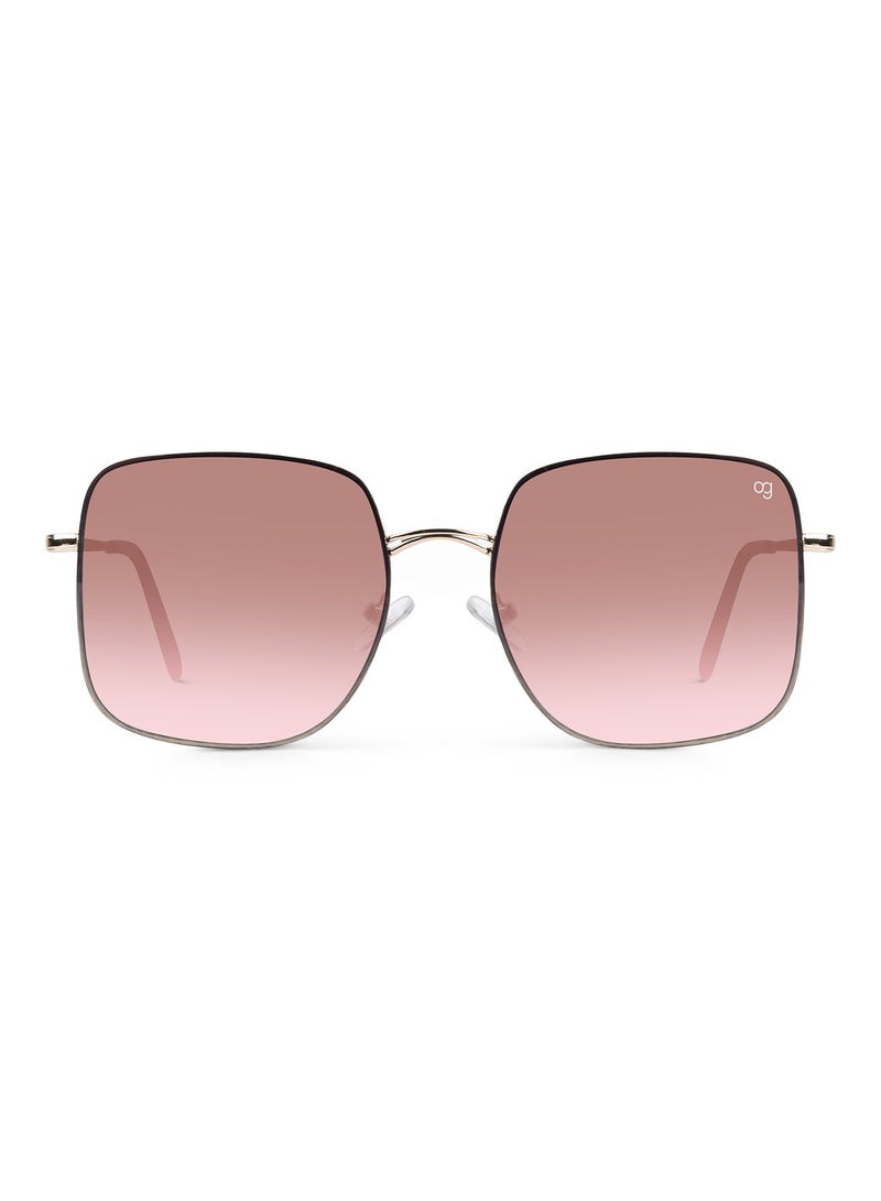 ووجلز أحدث نظارات شمسية مربعة واقية من الأشعة فوق البنفسجية بلون الخوخ للرجال والنساء - Image 4