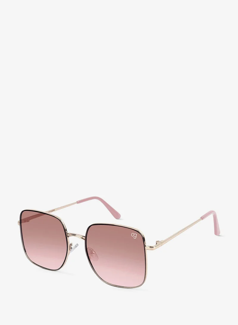 Woggles Latest &amp; Stylish UV Protected Ray Peach Square Sunglasses for Men &amp; Women